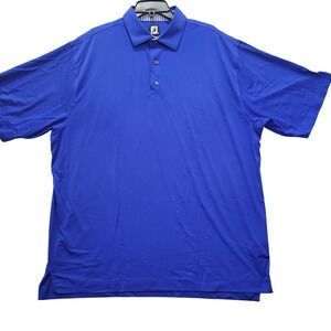 FootJoy FJ Blue‎ Golf Polo Mens XXL Polyester Spandex Short Sleeve Performance